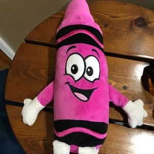 2015 Crayola Experience Plush Jazzberry Jam Pink Crayon 18" Plush Stuffed Toy